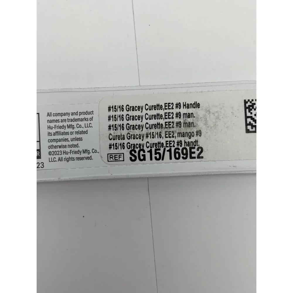 Hu Friedy SG15/169E2 Gracey Curette 15/16 EverEdge 2.0 #9 Handle Sealed New